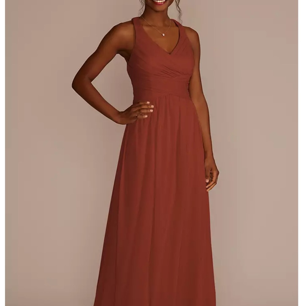 David's Bridal Terracotta Maxi Dress